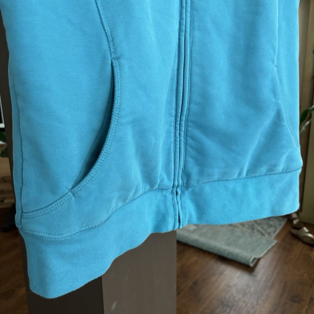 L.L.Bean Vest Women M Sherpa Lined Turquoise Blue Soft Fleece Outdoors Spring - Picture 8 of 8